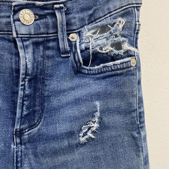 Agolde Sophie Crop Denim Jeans Destroyed Distressed 26 - Picture 6 of 8